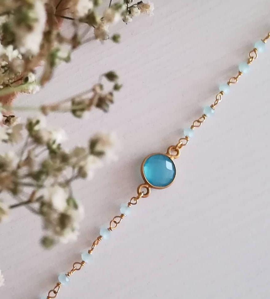 Pulsera con piedras naturales